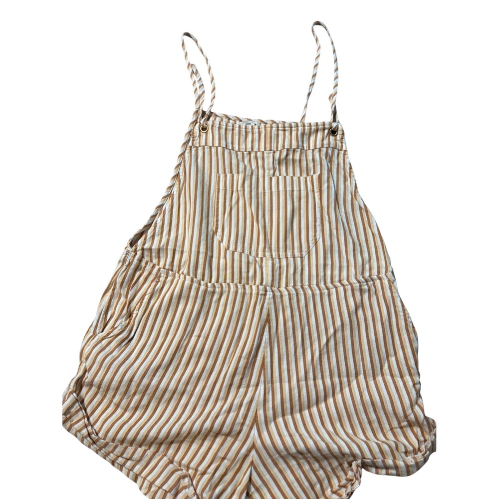 Billabong Wild Pursuit Stripe Shortalls striped cotton-viscose woven RN99064